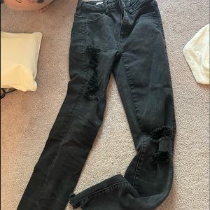 Black American eagle ripped jeans size 2